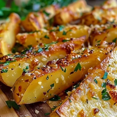 Thumbnail for Baked Garlic Parmesan Potato Wedges