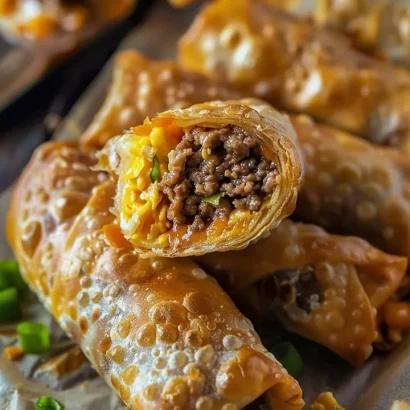 Thumbnail for Cheeseburger Egg Rolls