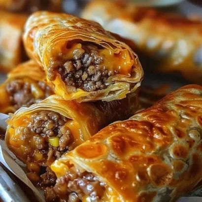 Thumbnail for Cheeseburger Egg Rolls