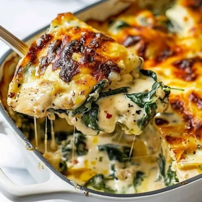 Thumbnail for Chicken and Spinach Casserole with Cream Cheese