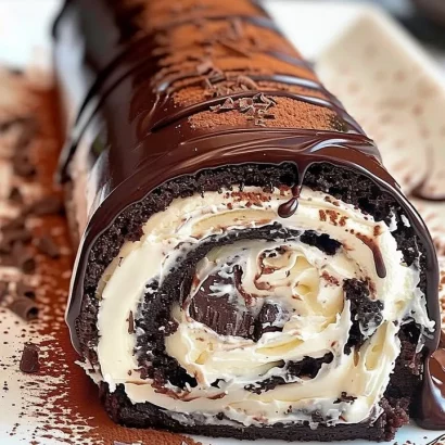 Thumbnail for Chocolate Roll with Cream and Ganache