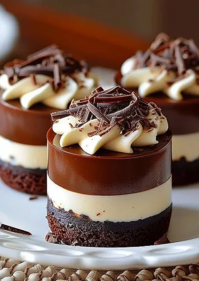 Delicious Chocolate Royale Mini Cakes displayed on a decorative plate