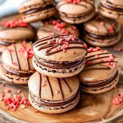 Thumbnail for Chocolate Strawberry Macarons