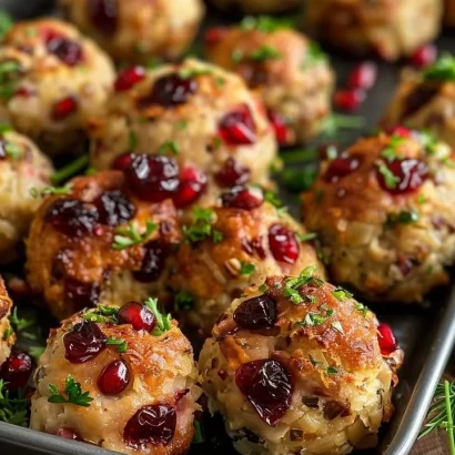 Thumbnail for Cranberry Turkey Stuffing Balls