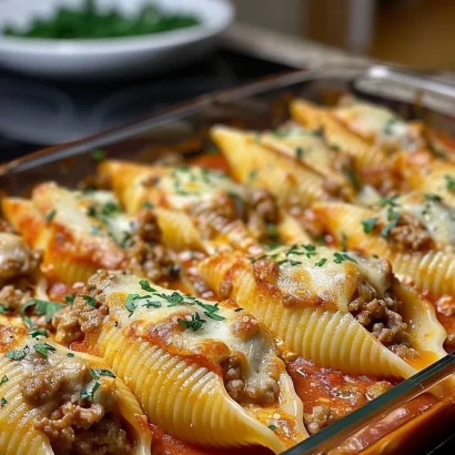 Thumbnail for Creamy Ricotta Beef Stuffed Shells Pasta
