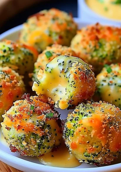 Crispy broccoli cheese bites, a delicious and healthy snack option