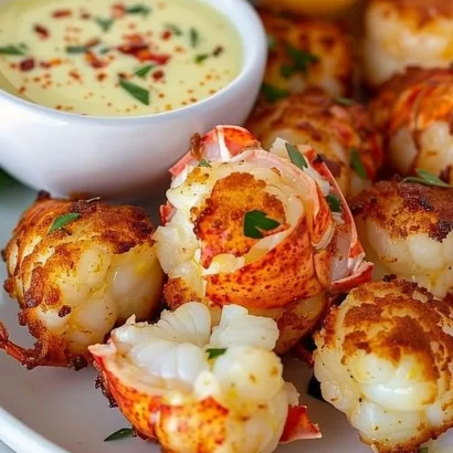 Thumbnail for Crispy Lobster Bites with Garlic Butter Sauce