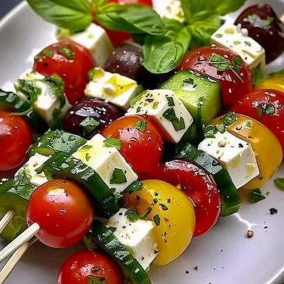 Thumbnail for Festive Greek Salad Skewers