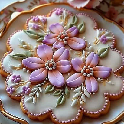 Thumbnail for Floral Butter Cookies with Royal Icing