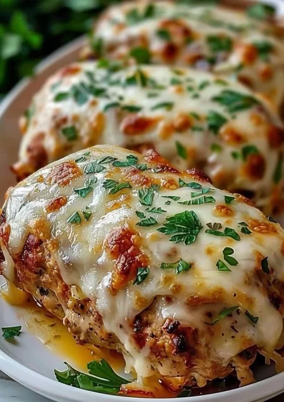 Delicious Garlic Parmesan Chicken Meatloaf served with herbs and spices.