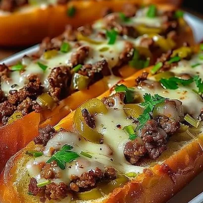 Thumbnail for Garlic Philly Cheesesteak Bread