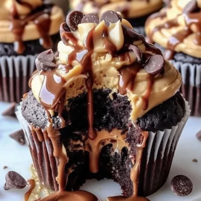 Thumbnail for Gooey Peanut Butter Lava Cupcakes