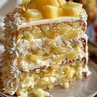 Thumbnail for Heavenly White Chocolate Pineapple Cake