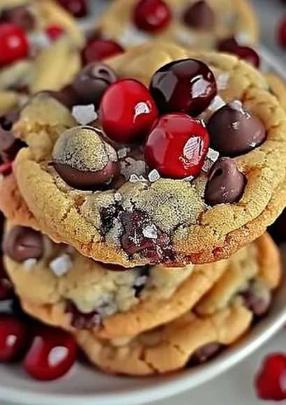 Maraschino cherry chocolate chip cookies fresh from the oven