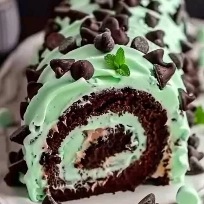 Thumbnail for Mint Chocolate Chip Cake Roll