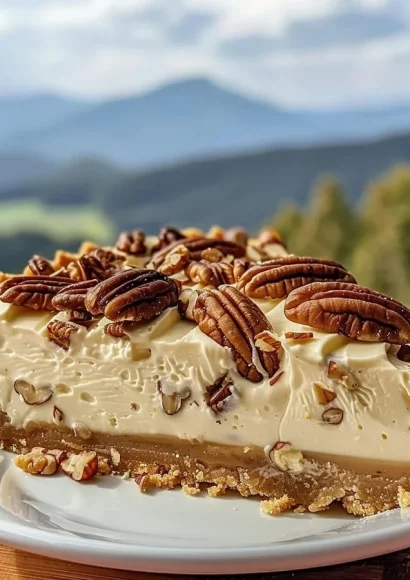 Delicious Pecan Cream Pie with a creamy filling and pecan topping