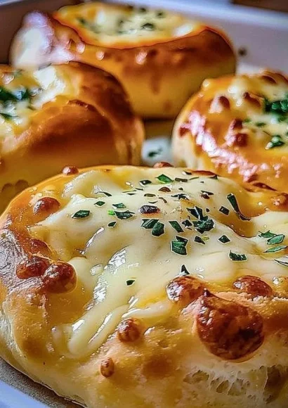 Pillsbury biscuit garlic butter cheese bombs ready to serve