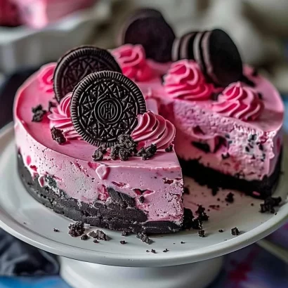Thumbnail for Pink Velvet Oreo Cheesecake