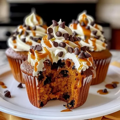 Thumbnail for Pumpkin Chocolate Chip Cupcakes with Buttercream Frosting