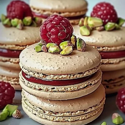 Thumbnail for Raspberry Pistachio Macarons