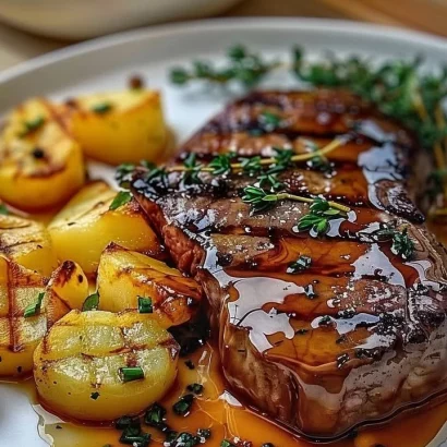 Thumbnail for Ribeye Steak with Cheesy Scalloped Potatoes