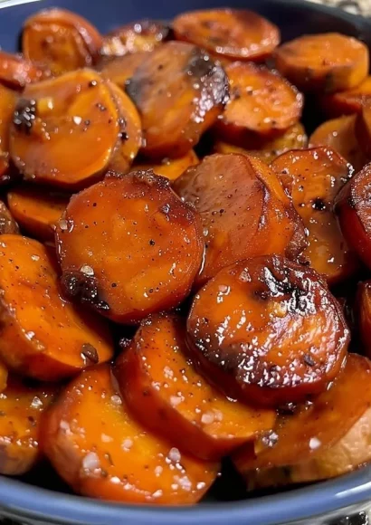 Delicious Southern candied sweet potatoes served in a bowl with a rich glaze
