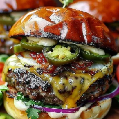 Thumbnail for Spicy Jalapeño and Pepper Jack Burger