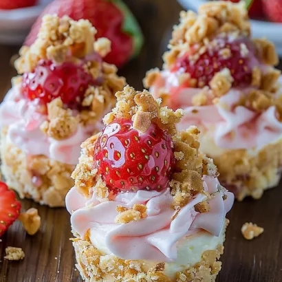 Thumbnail for Strawberry Crunch Cheesecake Bites