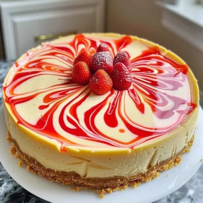 Thumbnail for Strawberry Swirl Cheesecake