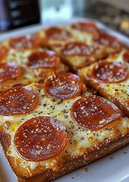 Texas Toast Pizza cooked to perfection in an air fryer