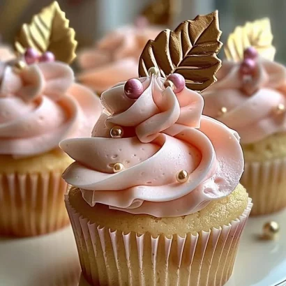 Thumbnail for Vanilla Cupcakes with Blush Pink Buttercream Frosting